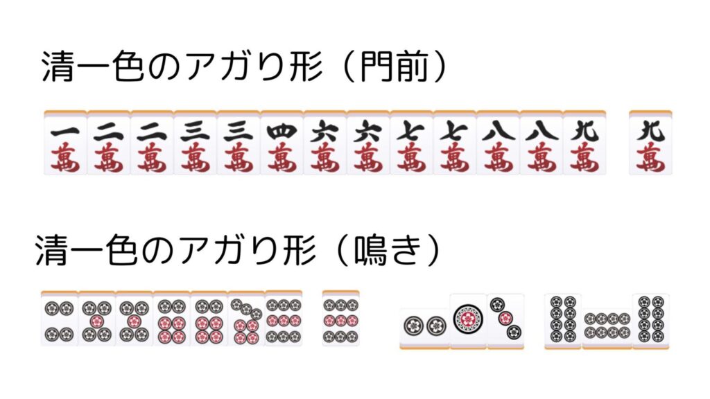 清一色のアガリ形