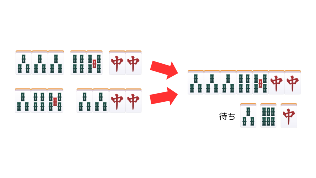 暗刻+両面の待ち